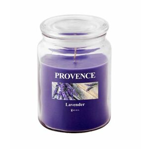 Provence Svíčka ve skle s víčkem Levandule 510 g obraz