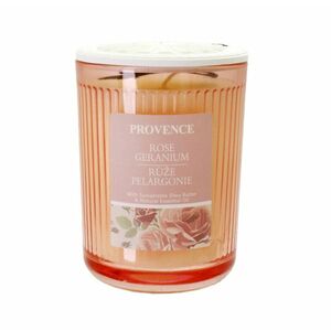 Provence Svíčka ve skle Růže a pelargonie 230 g obraz