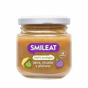 Smileat BIO ovocný příkrm hruška, švestka a banán 6m+ 130 g obraz