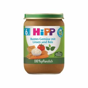 Hipp BIO Zelenina s červenou čočkou a rýží 190 g obraz