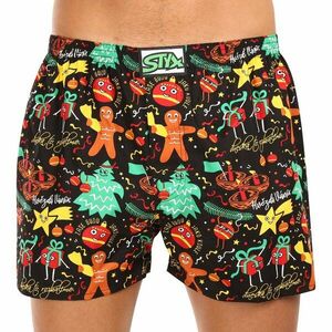 Styx Pánské trenky art klasická guma nadrozměr Vánoce ozdoby (E1754) 4XL obraz