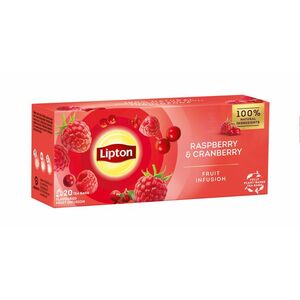 Lipton Raspberry & Cranberry porcovaný čaj 20x1, 7 g obraz