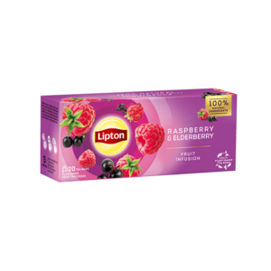 Lipton Raspberry & Elderberry porcovaný čaj 20x1, 7 g obraz