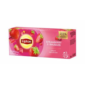 Lipton Strawberry & Rhubarb porcovaný čaj 20x1, 7 g obraz