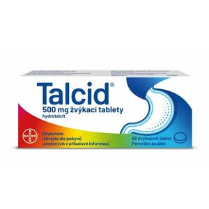 Talcid 500 mg 50 žvýkacích tablet obraz