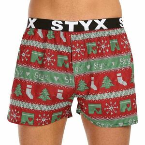 Styx Pánské trenky art sportovní guma Vánoce pletené (B1658) XXL obraz