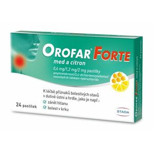 Orofar Forte med a citron 24 pastilek obraz