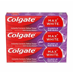 Colgate Max White Purple Reveal bělicí zubní pasta 3x75 ml obraz