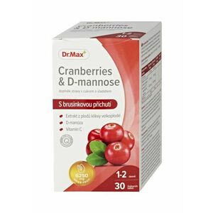 Dr. Max Cranberries & D-mannose 30 žvýkacích tablet obraz