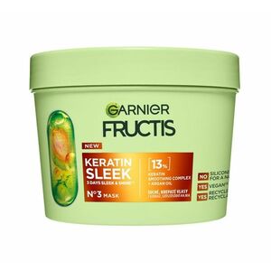 Garnier Fructis Keratin Sleek maska na suché a krepaté vlasy 370 ml obraz