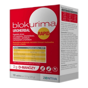 BLOKURIMA Uroherbal Rapid 2g D-manózy sáčky 10 x 2, 3 g obraz