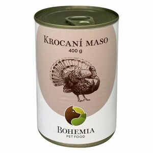 BOHEMIA PET FOOD Konzerva krocaní maso ve vlastní šťávě pro psy 400 g obraz