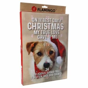FLAMINGO Adventní kalendář s pamlsky pro psy 295 g obraz