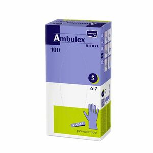 MATOPAT Ambulex nepudrované nitrilové rukavice violet S 100 kusů obraz