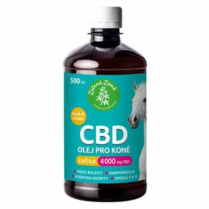 ZELENÁ ZEMĚ CBD Olej pro koně Extra 4000 mg 500 ml obraz