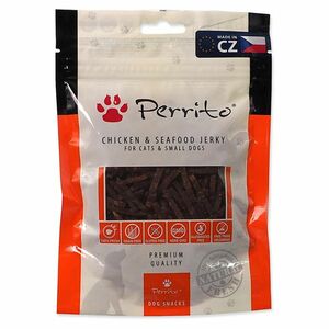 PERRITO Pochoutka chicken & seafood jerky pro kočky 100 g obraz