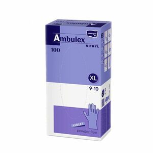 MATOPAT Ambulex nepudrované nitrilové rukavice violet XL 100 kusů obraz