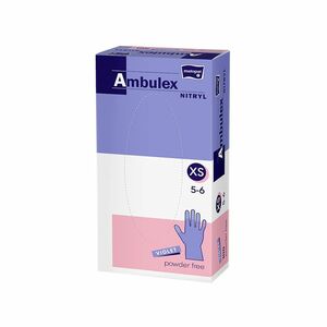 MATOPAT Ambulex nepudrované nitrilové rukavice violet XS 100 kusů obraz