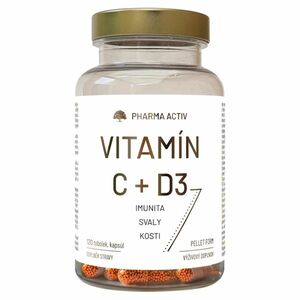 PHARMA ACTIV Vitamín C + D3 120 tobolek obraz