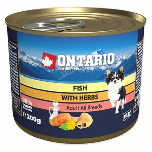 ONTARIO Konzerva pro psy ryby s bylinkami 200 g obraz