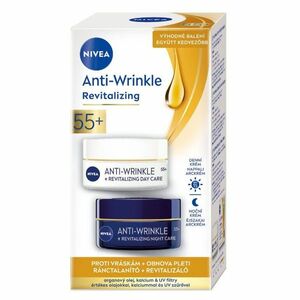 NIVEA Obnovující denní a noční krém proti vráskám 55+ 2x 50 ml obraz
