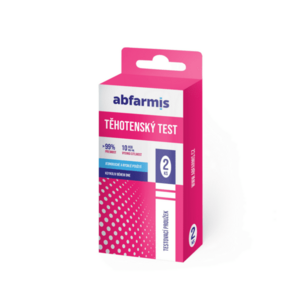 ABFARMIS Těhotenský test, testovací proužky 10 mIU/ml 2 ks obraz