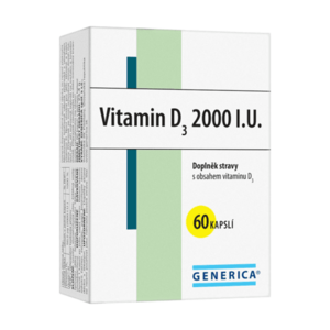 GENERICA Vitamin D3 2000 I.U. 60 kapslí obraz