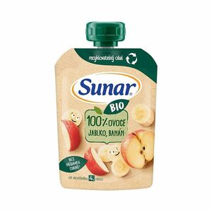 SUNAR Ovocná kapsička jablko, banán 4m+ BIO 100 g obraz