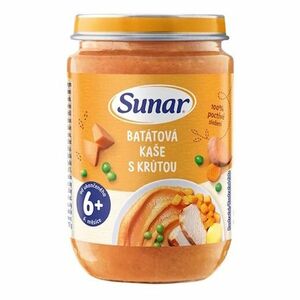 SUNAR Příkrm batátová kaše s krůtím masem 6m+190 g obraz