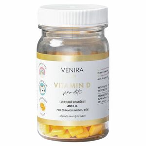 VENIRA Kids vitamin D pro děti pomeranč 120 cucavých tablet obraz