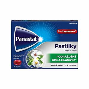 PANASTAT Bylinné pastilky s vitamínem C malina 24 pastilek obraz