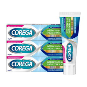 COREGA Fixační extra silný krém svěží dech 3 kusy 40 g obraz