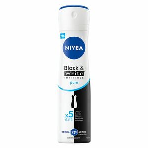 NIVEA Black & White Invisible Pure Sprej antiperspirant 150 ml obraz