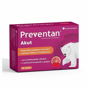 PREVENTAN Akut s příchutí brusinek a grepu 30 tablet obraz