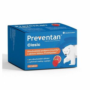 PREVENTAN Clasic s příchutí maliny a grepu 90 tablet obraz