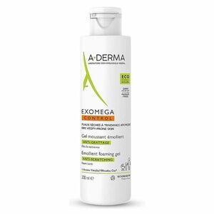 A-DERMA Exomega Control Zvláčňující pěnivý gel 200 ml obraz