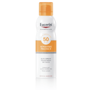 EUCERIN Sun Dry Touche Transparentní sprej na opalování SPF 50 200 ml, Určeno pro: Dospělé obraz