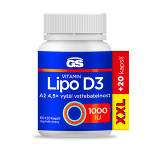 GS Vitamin Lipo D3 1000 IU XXL 60 + 20 kapslí obraz