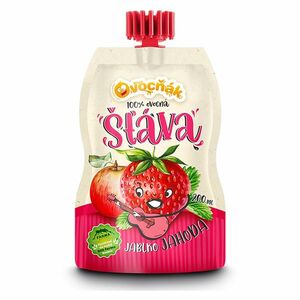 OVOCŇÁK Mošt jablko a jahoda 200 ml obraz