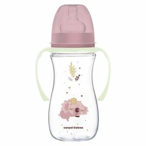 CANPOL BABIES Antikoliková lahev EasyStart sleepy koala růžová 300 ml obraz
