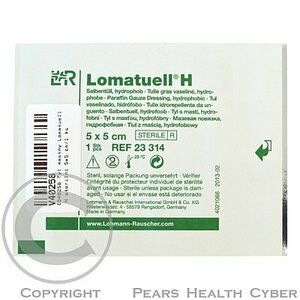 Tyl mastný Lomatuell H sterilní 5x5 cm/1 ks obraz