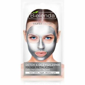 Bielenda Metallic Masks Silver Detox detoxikační a čisticí maska pro mastnou a smíšenou pleť 8 g obraz
