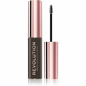Makeup Revolution Brow Fixer gel na obočí odstín Dark Brown 6 ml obraz