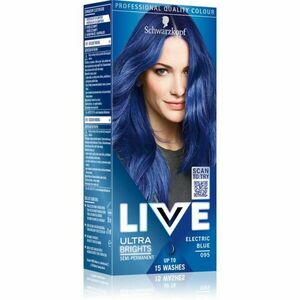 Schwarzkopf LIVE Ultra Brights or Pastel semipermanentní barva na vlasy odstín 095 Electric Blue 1 ks obraz