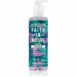 Faith In Nature Lavender & Geranium přírodní tekuté mýdlo na ruce s vůní levandule 400 ml obraz