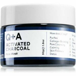 Q+A Activated Charcoal detoxikační pleťová maska s aktivním uhlím 50 g obraz