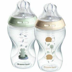 Tommee Tippee Natural Start Anti-Colic samosterilizační kojenecká láhev Nature Medium Flow 3 m+ 2x340 ml obraz