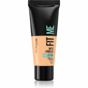 MAYBELLINE NEW YORK Fit Me! Matte+Poreless matující make-up pro normální a mastnou pleť odstín 124 Soft Sand 30 ml obraz