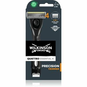 Wilkinson Sword Quattro Precision Trimmer holicí strojek + náhradní břity 2 ks obraz