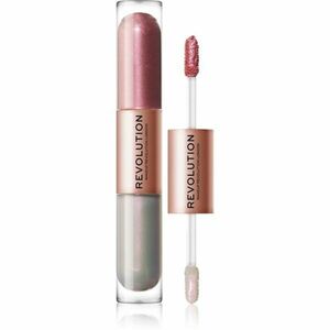 Makeup Revolution Double Up tekuté oční stíny 2 v 1 odstín Opulence Light Pink 2x2, 2 ml obraz
